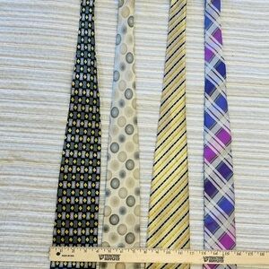 Men’s Ties 4-Bundle (Alfani, Kailong, Daniel De Fasson, John Ashford)
